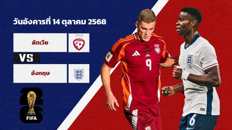 วิเคราะห์บอลวันนี้ ลัตเวีย vs อังกฤษ | ฟุตบอลโลก 2026