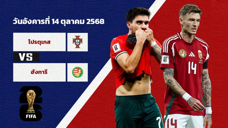 วิเคราะห์บอลวันนี้ โปรตุเกส vs ฮังการี | ฟุตบอลโลก 2026